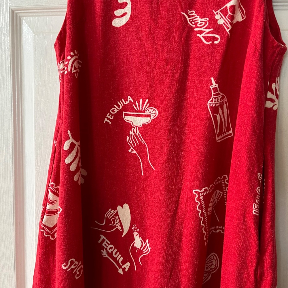 Paper heart red tequila dress